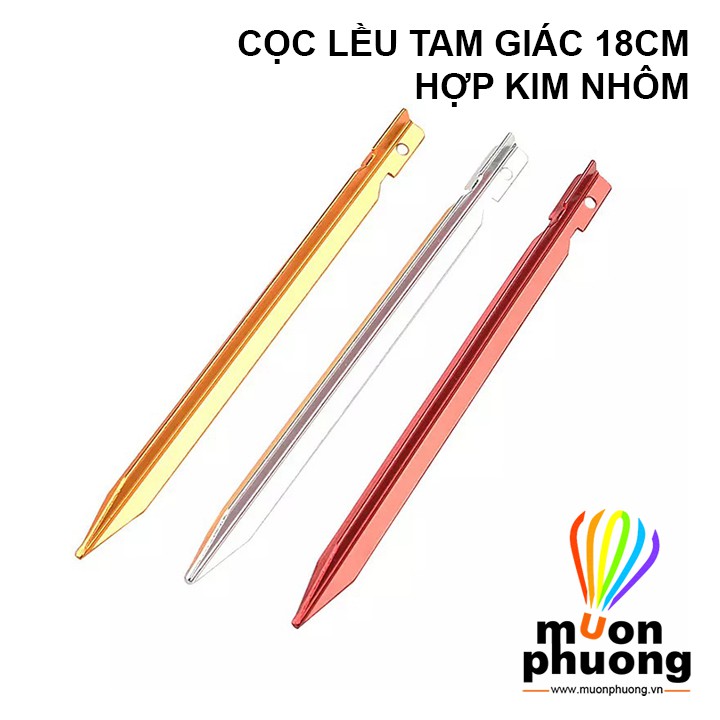 01 cọc neo lều bạt tam giác cắm trại dã ngoại hợp kim nhôm cao cấp - MUÔN PHƯƠNG SHOP