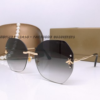 Mắt Kính Nữ Thời Trang Cao Cấp Màu Đen Khói 2438 Full Box
