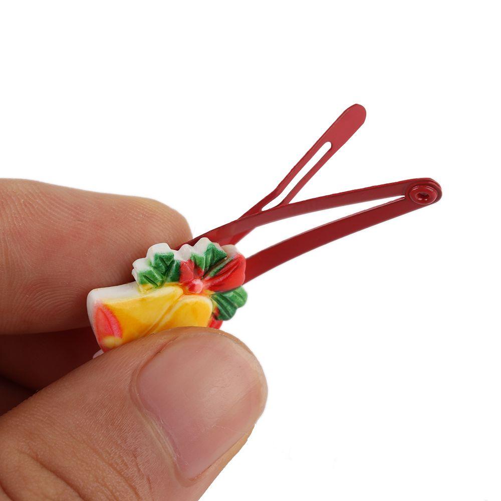 Set 10 Kẹp Tóc Hình Ông Già Noel Hoạt Hình Màu Sắc Ngẫu Nhiên Cho Bé