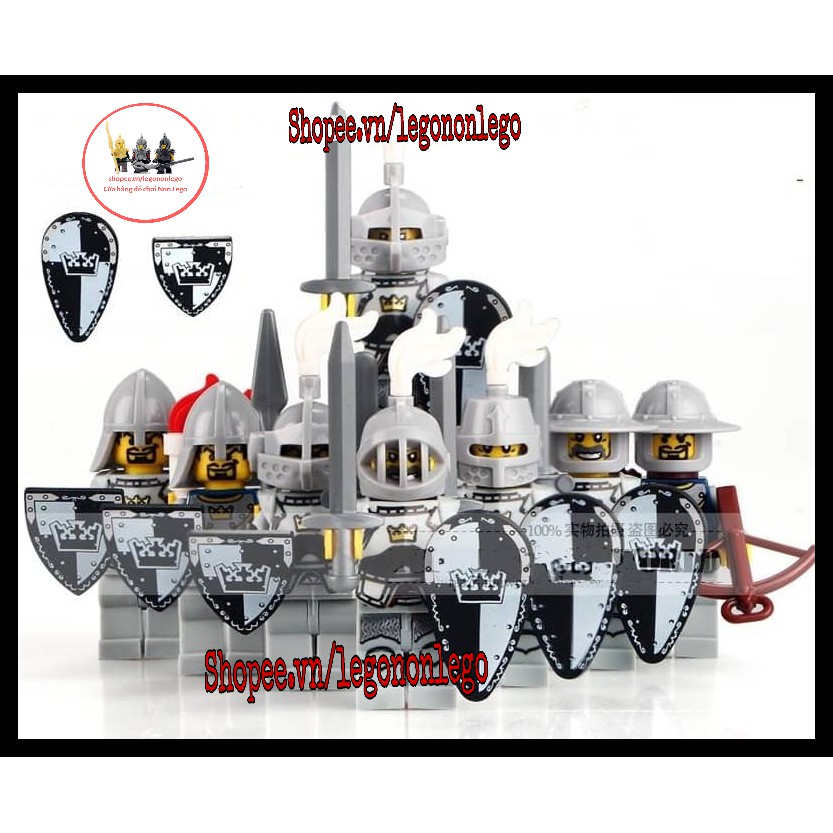 Lego Castle Minifigure lính trung cổ quân đội White Crown