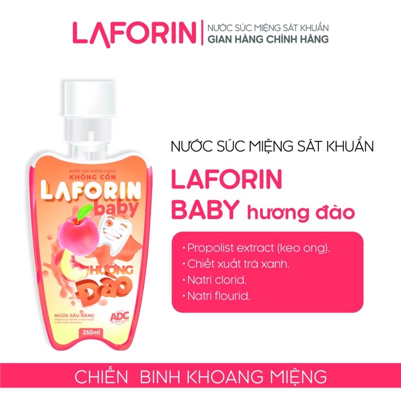 LAFORIN BABY – Nước Súc Miệng Sát Khuẩn, Ngừa Virus Cho Trẻ