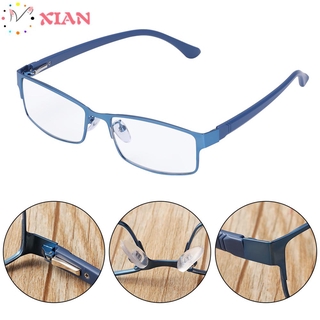 XIANSTORE New Fashion Eyeglasses Magnifying +1.00~+4.0 Diopter Business Reading Glasses Flexible Portable Metal Titanium Alloy Ultra Light Resin Men Eye wear Vision Care/Multicolor