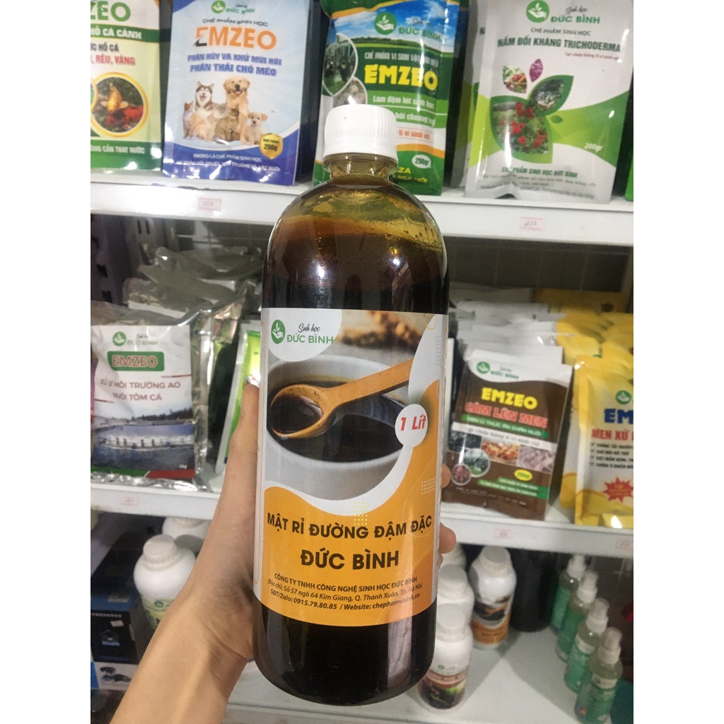 Mật Rỉ Đường Đậm Đặc Chai 1L Ủ Phân Hữu Cơ