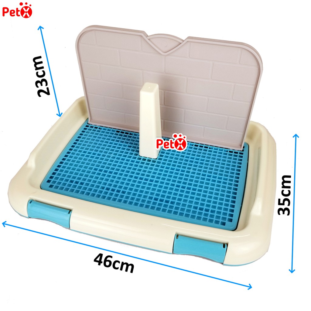 Khay vệ sinh cho chó có cọc và tường chắn để đi vệ sinh đúng chỗ hàng cao cấp DILL Size nhỏ