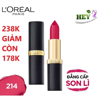 SON LÌ MỊN L'OREAL 214 HỒNG NÂU