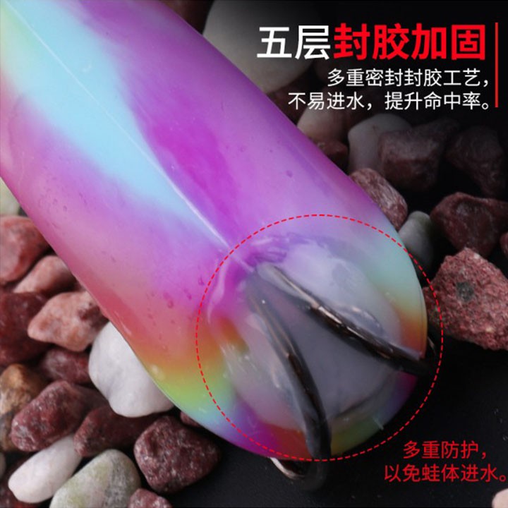 Mồi câu lure cá lóc Shumu siêu nhậy màu sọc dài 6cm nặng 15g