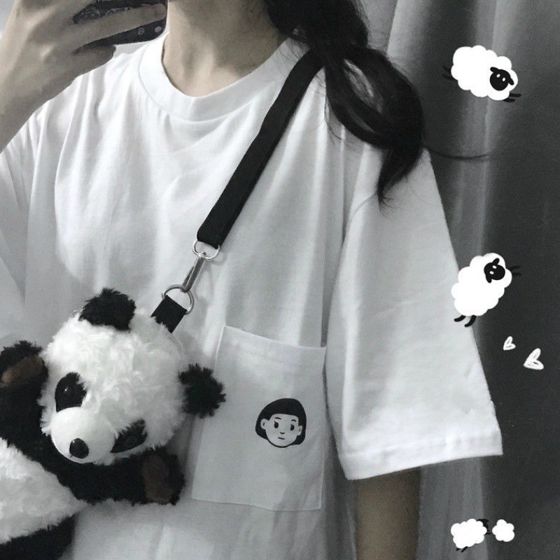 Áo Thun Tay Lỡ Có Túi Form Rộng Couple nam nữ Ulzzang Freesize UNISEX | BigBuy360 - bigbuy360.vn