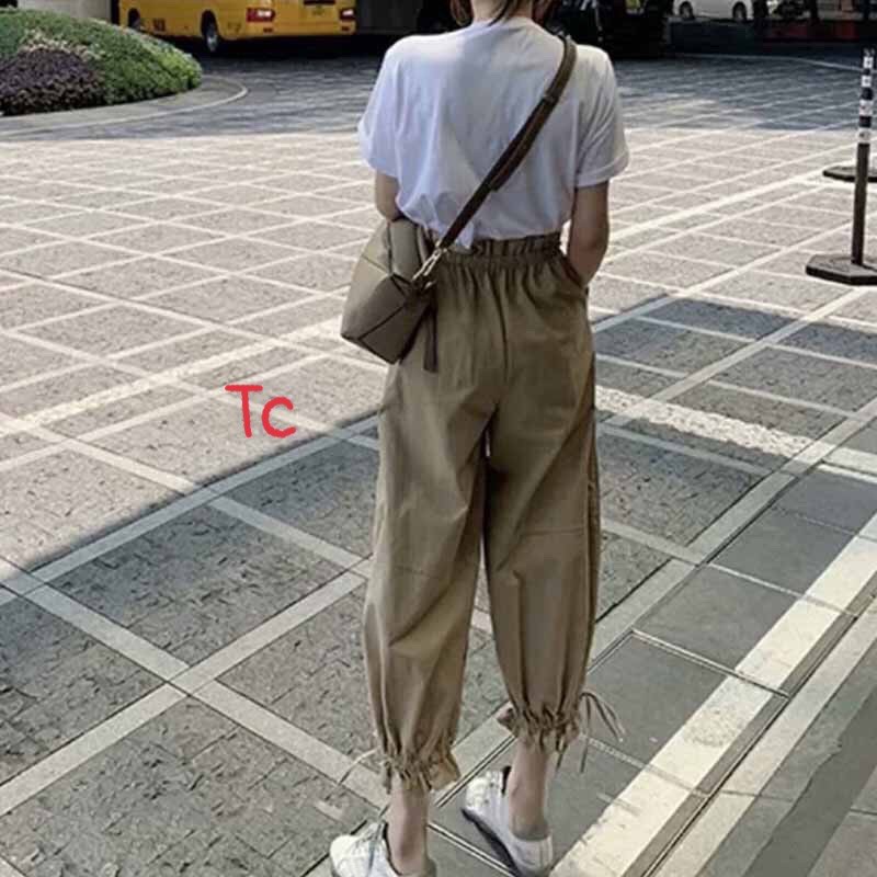 Quần jogger kaki nơ cạp nơ gấu 1 màu