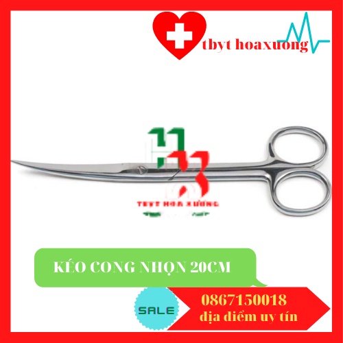 [Hàng Cao Cấp] Kéo Y Tế Cong Nhọn 2 Đầu 20cm - Pakistan