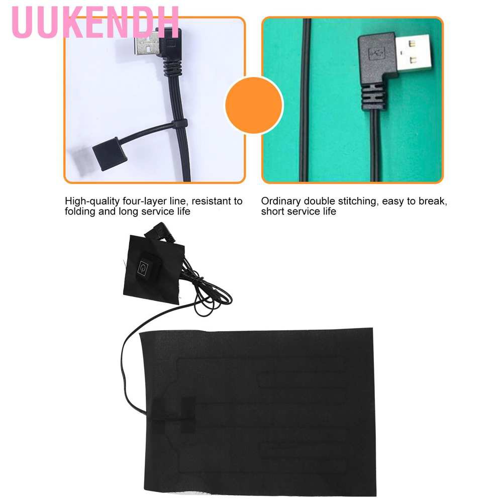 Tấm sưởi ấm USB có thể điều chỉnh nhiệt độ gắn vào quần áo tiện lợi