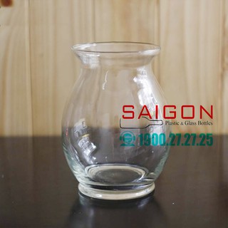 Bình Hoa Thủy Tinh Bầu Dục Trang Trí