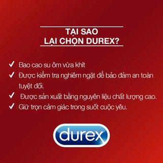 Bao cao su Durex Fetherlite - BCS SIÊU MỎNG CẢM GIÁC THẬT - 12 cái