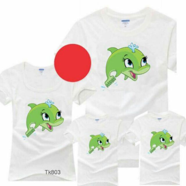 Set 3 áo gia đình cá heo