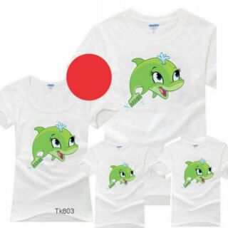 Set 3 áo gia đình cá heo
