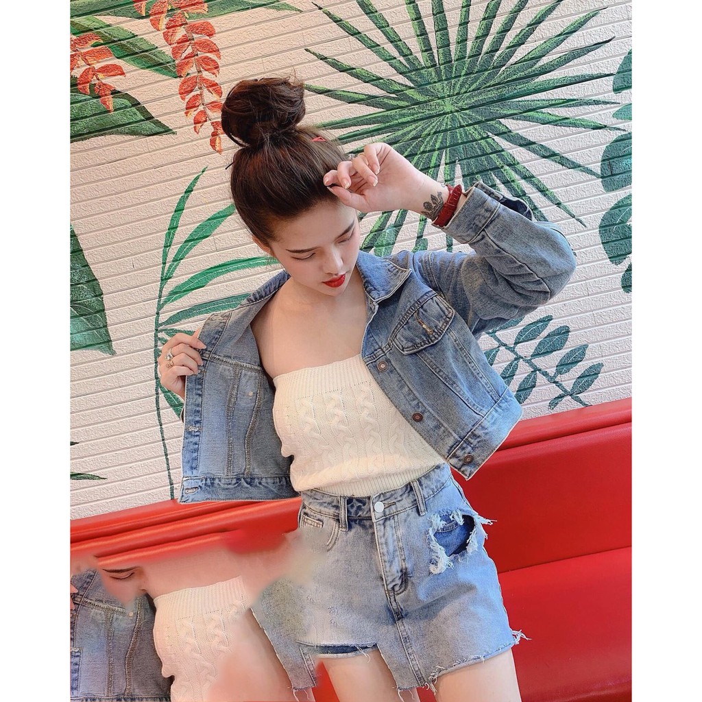 🌟HCM🌟🌺FREESHIP 99K🌺️⚡ Hot Hot Sale Áo Khoác Jeans Nữ A16⚡ <--- Linh Store