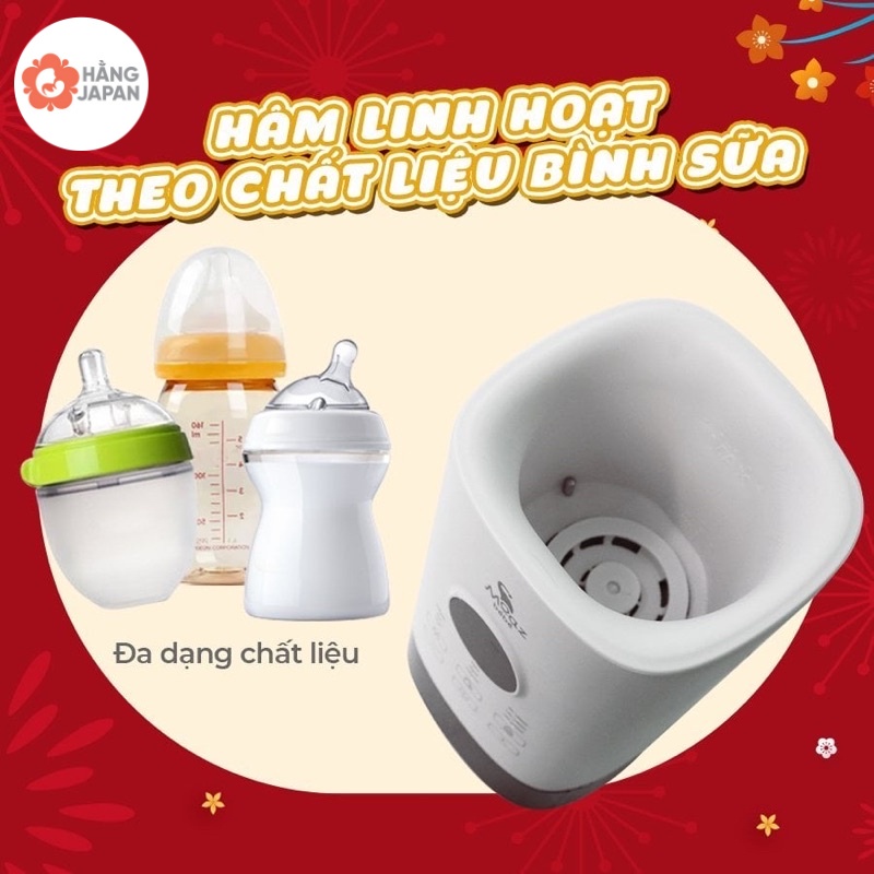 Máy hâm sữa thông minh siêu tốc Moaz bebe MB033, phù hợp tất cả loại bình sữa, thiết kế nhỏ gọn tiện lợi - BH 12 THÁNG