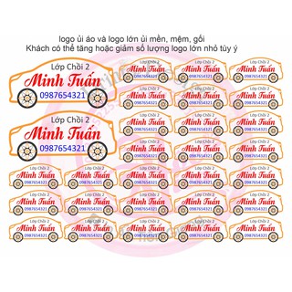 Bảng tên ủi áo cho bé