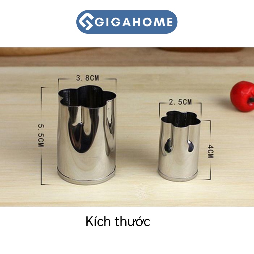 Bộ Khuôn Bấm Tỉa Tạo Hình Rau Củ, Thạch Rau Câu GIGAHOME 8 Món Đa Năng 4001