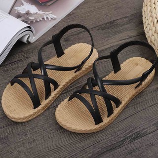 Sandal nữ la mã thiết kế lưới đế dày thời trang đi biển