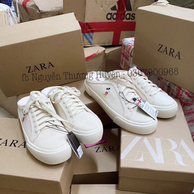 Giày sục thể thao vải Canvas Mickey ZR xuất full box