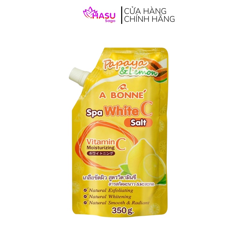 Muối Tăm Sữa Bò A bonne - Tẩy Tế Bào Chết Body Và Da Mặt Thái Lan Hương Vitamin C 350g