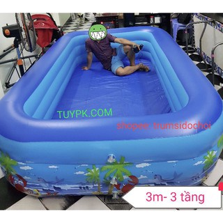 Size khủng- bể bơi phao siêu to- 2m6-3 tầng, 3m-3 tầng tặng bộ vá phao