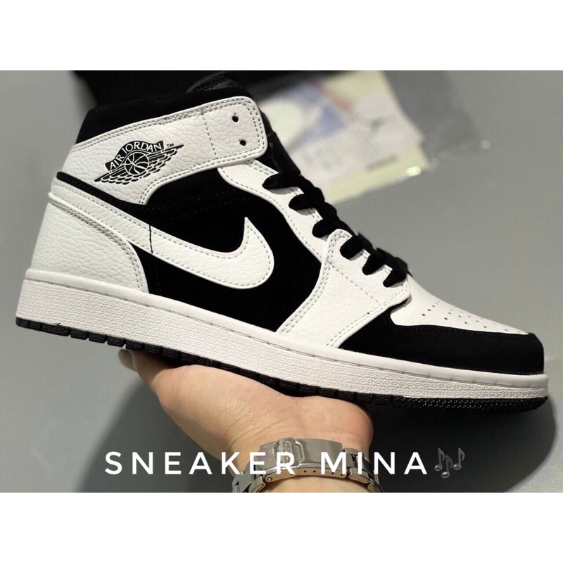 Giày jordan trắng đen cao cổ 11  ❤️   thể thao nam nữ sneaker jd1 tặng kèm dây full box