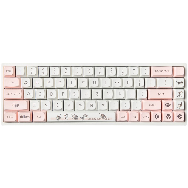 Meowth Keycap XDA Hồ sơ Pho mát Mèo Keycap Chủ đề Động vật Keycap PBT Thuốc nhuộm Thăng hoa Bàn phím cơ Keycap 137 Phím