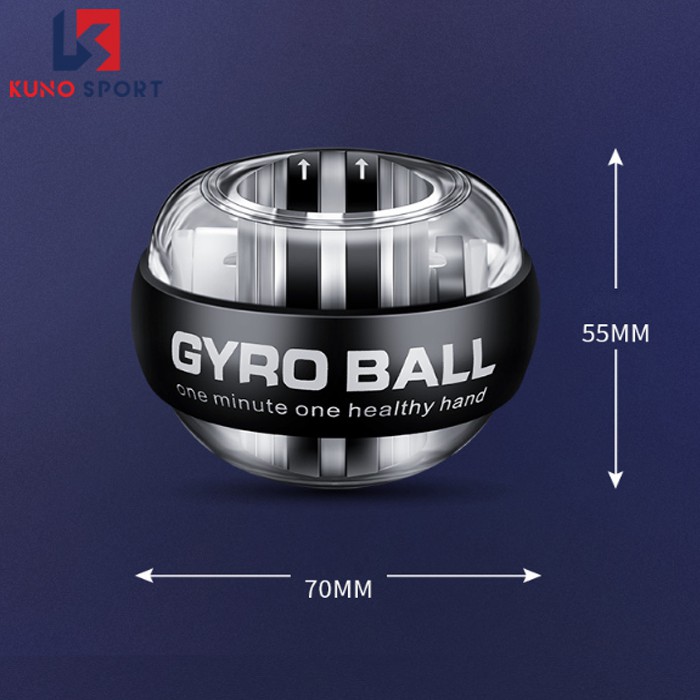 Bóng tập cổ tay GYROBALL KUNOSPORT + Hộp đựng bóng