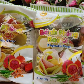 Bánh phồng tôm rau củ xuất khẩu Nguyên Hậu 200g
