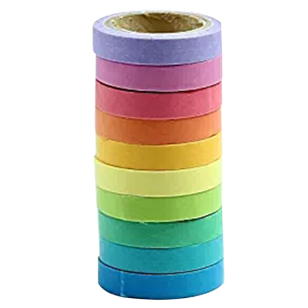 Cuộn băng keo nhiều màu sắc làm đồ trang trí thủ công diy