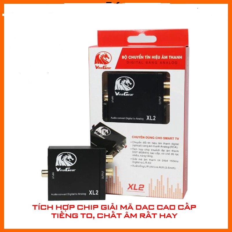 Bộ Chuyển Âm Thanh Tặng Kèm Cáp Optical 1.5M Optical XL2