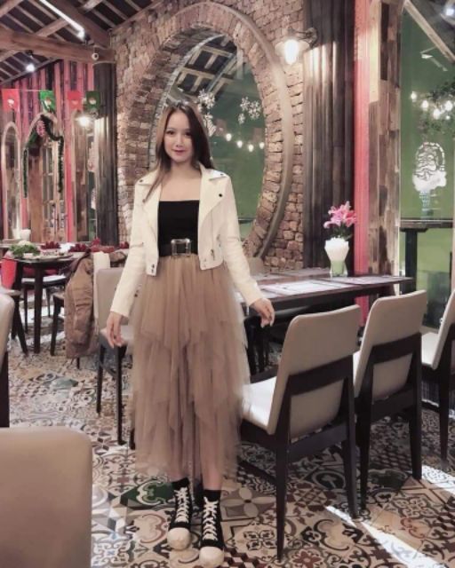 Chân váy công chúa nhiều tầng hàng QC