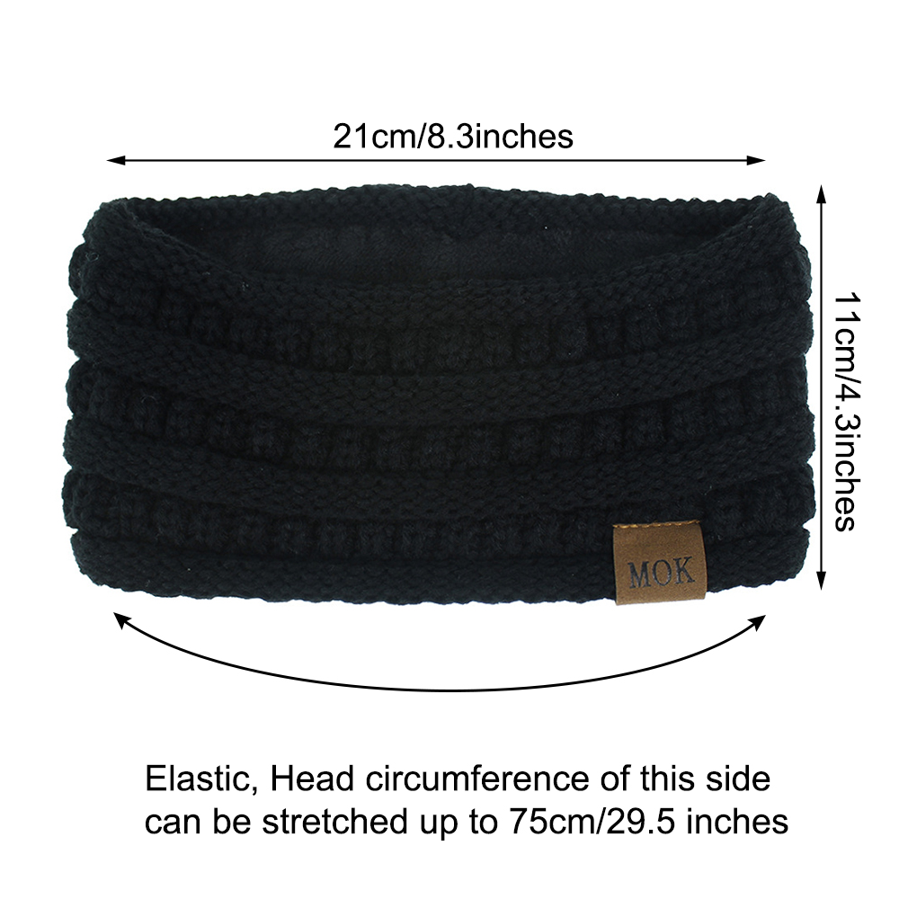 (Hàng Mới Về) Băng Đô Len Mềm Co Giãn Giữ Ấm Tai Thời Trang Cho Nữ