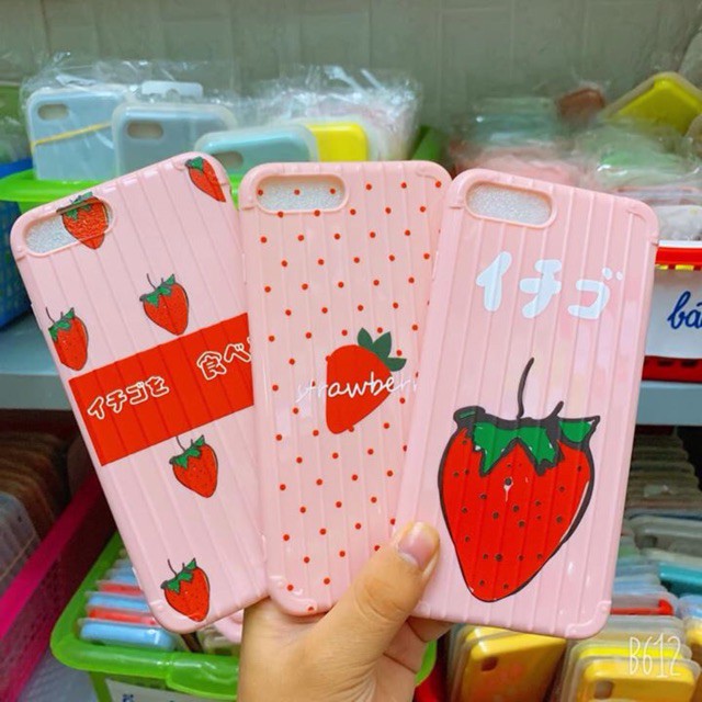 Ốp lưng Iphone FREESHIP 50K TPU hình DÂU TÂY dễ thương cho iPhone 6/6s/6plus/6sPlus/7Plus/8Plus/X/Xs