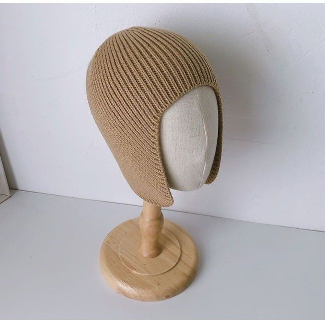 Mũ Len Giữ Ấm Tai Màu Sắc Đơn Giản Thời Trang Thu Đông Dành Cho Bé Trai Và Bé Gái