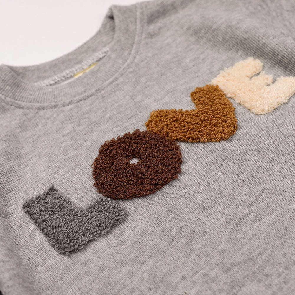 BEAR LEADER Bộ Quần Áo Sweater Thêu Họa Tiết Trái Tim Phong Cách Âu Mỹ Thời Trang Mùa Thu Mới 2022 Dành Cho Bé Trai 0-3 Tuổi