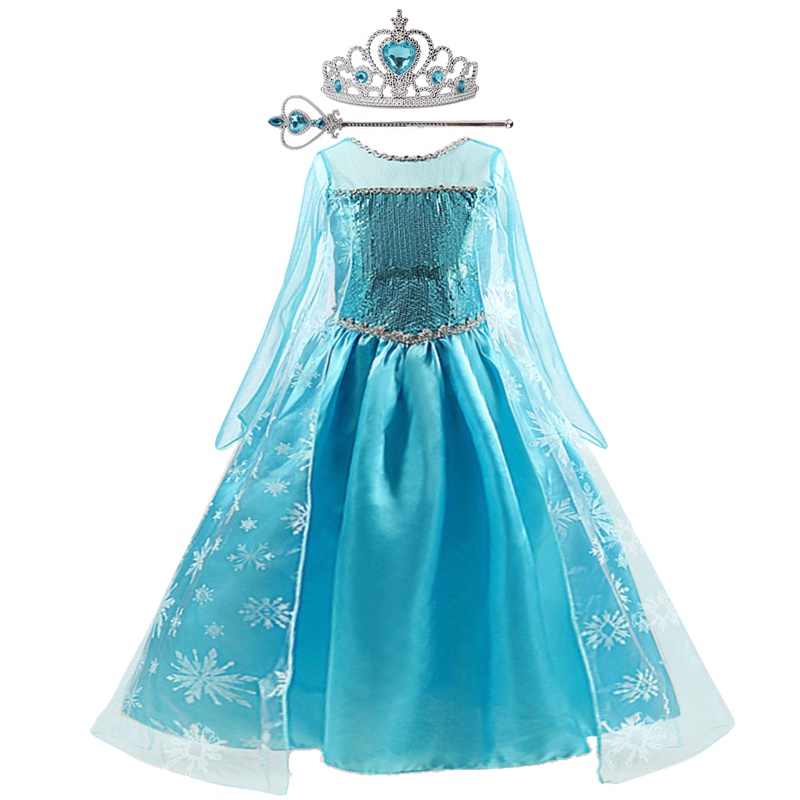 Đầm hóa trang công chúa Elsa đáng yêu dành cho bé gái