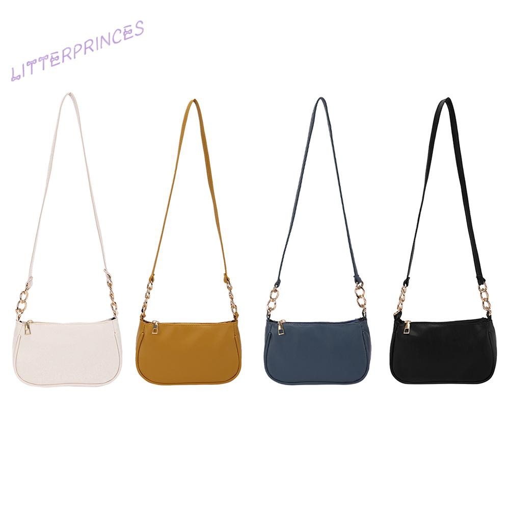 Litterprinces Women PU Leather Shoulder Crossbody Bag Vintage Solid Color Handbags Purse