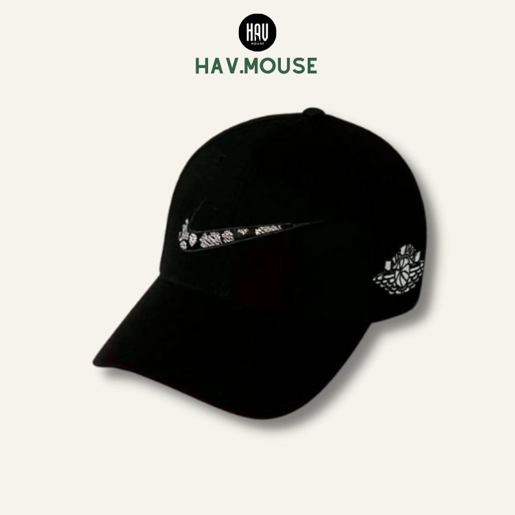 Mũ lưỡi trai thể thao thêu logo nổi Siêu HOT Free size, Full Hộp