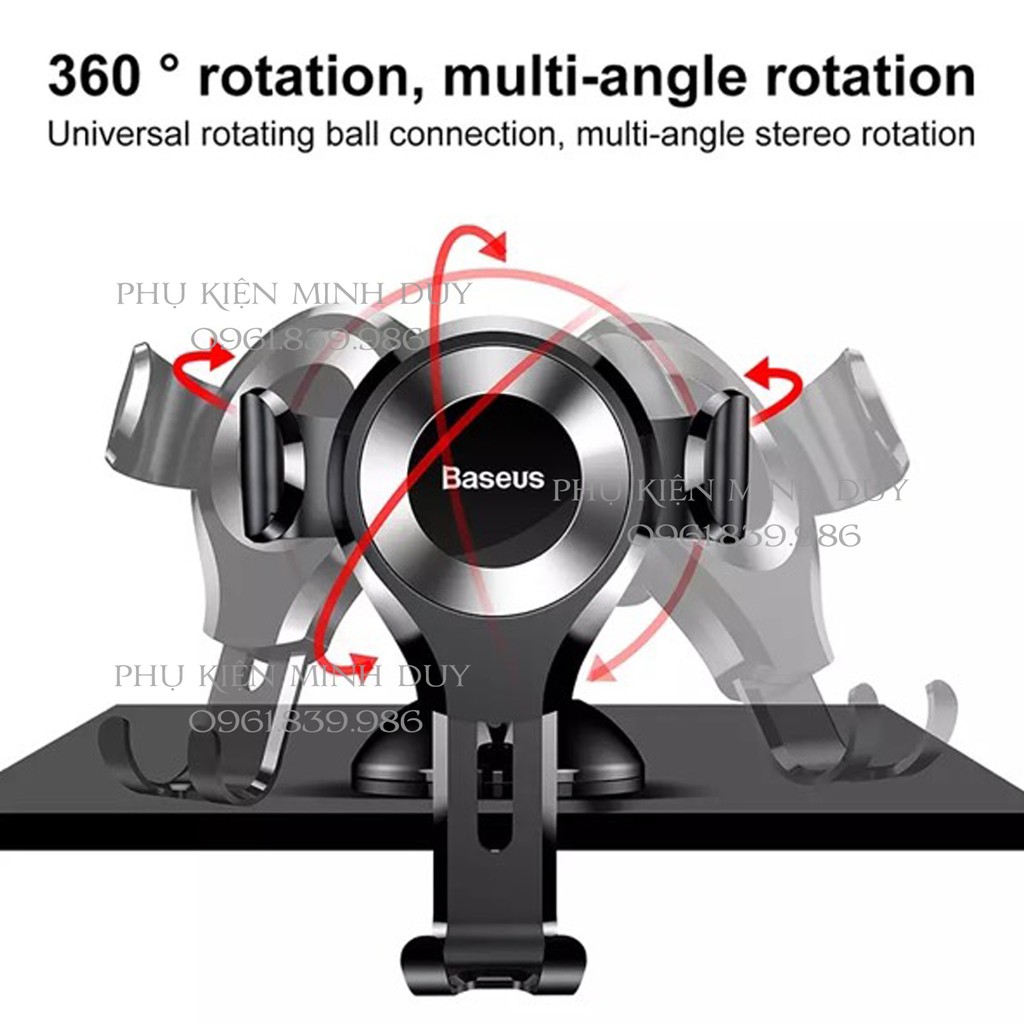 Đế giữ điện thoại dùng trên ô tô Baseus Osculum Type Gravity Car Mount (hút chân không, gắn táp lô xe)