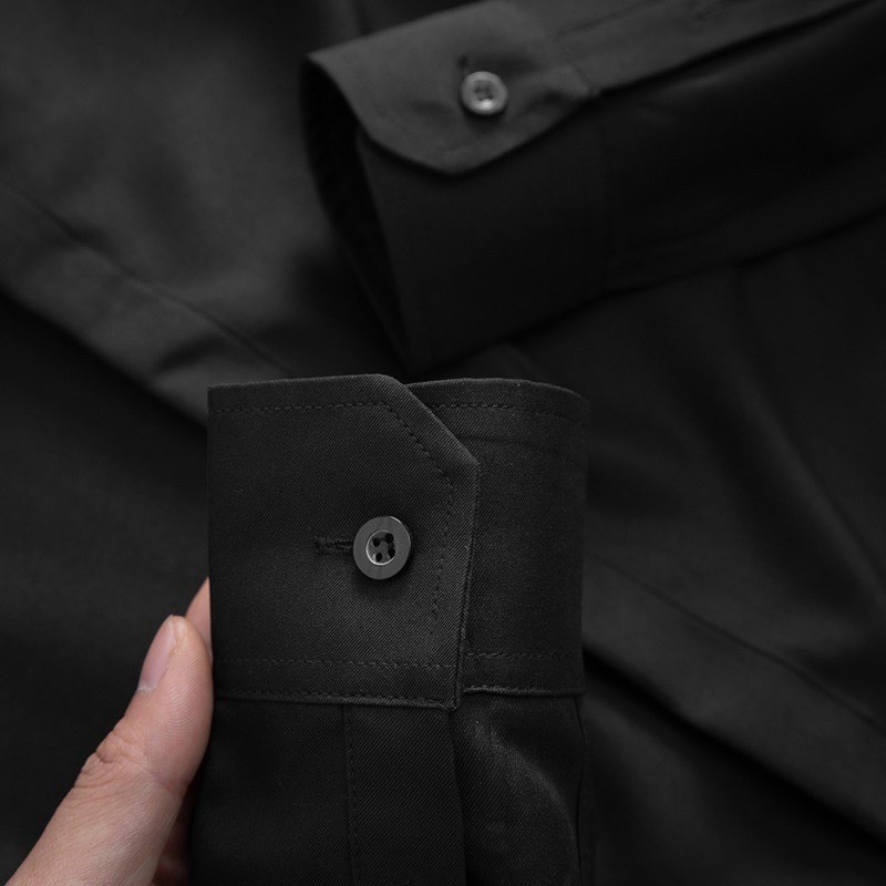 Áo sơ mi nam dài tay 💠 HÀNG CAO CẤP 💠 áo sơ mi cổ tàu dáng ôm body chất vải mịn mát