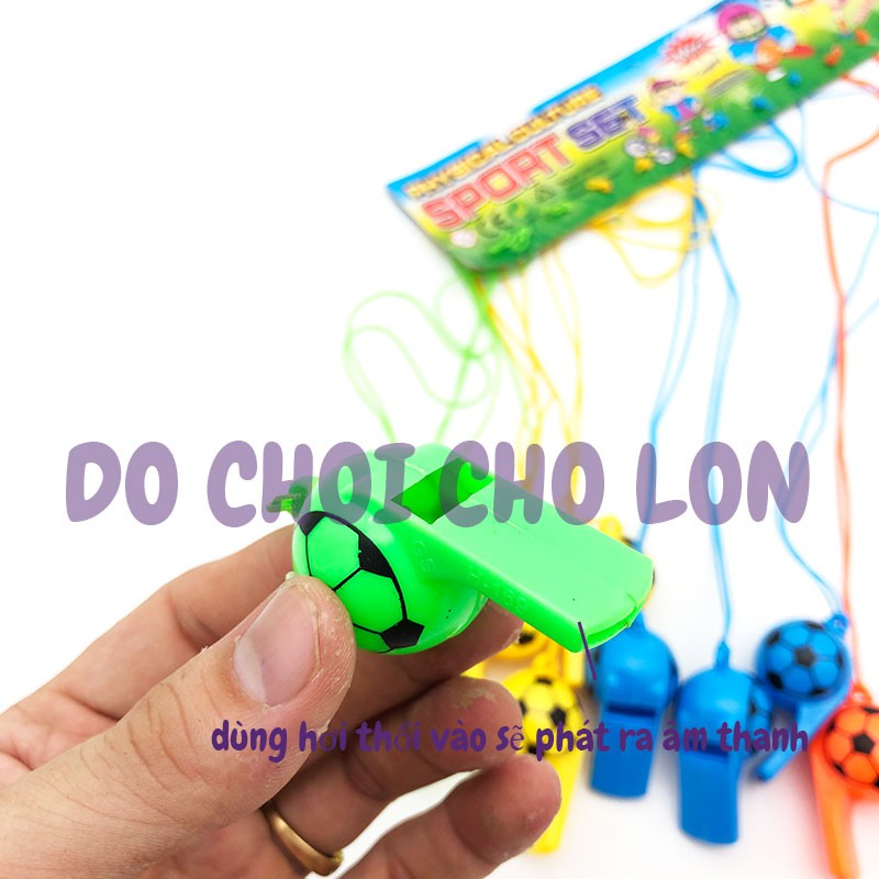 Đồ chơi còi thổi phát ra âm thanh hình quả banh bằng nhựa