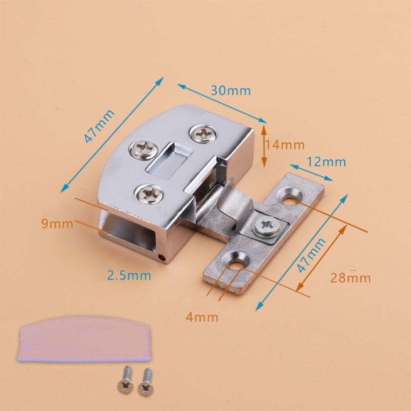 Bản Lề Cửa Kính Không Khung Kèm Ốc Cao Su Chuyên Dụng