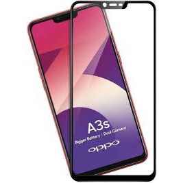 Kính cường lực 5D Full màn bảo vệ kính 9H cho Oppo A3s - ĐEN