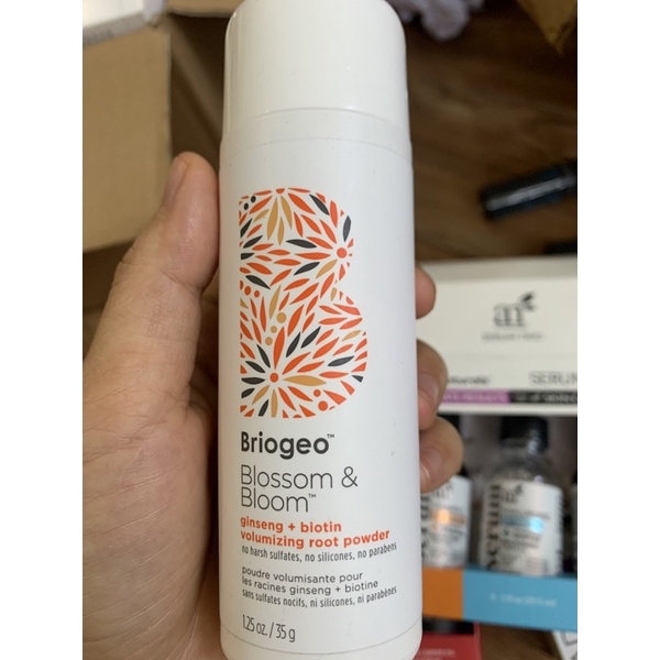 Blossom & Bloom bột dưỡng tóc mịn,mỏng ginseng+biotin 35g Briogeo