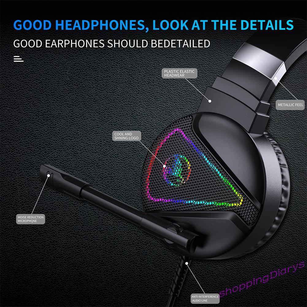 ✤Sh✤ HXSJ F16 Wired Headphones with Microphone 3.5mm Jack Gaming Earphone for PC