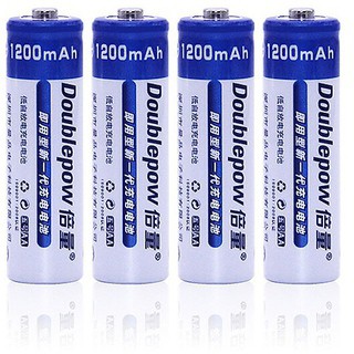 Combo Bộ Sạc Pin + 4 Viên Pin Tiểu AA 1200mAh Doublepow DP-B02 chuyên cho Micro Không Dây.