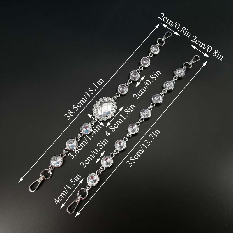 Chuỗi dây đính đá xinh xắn cho túi xách