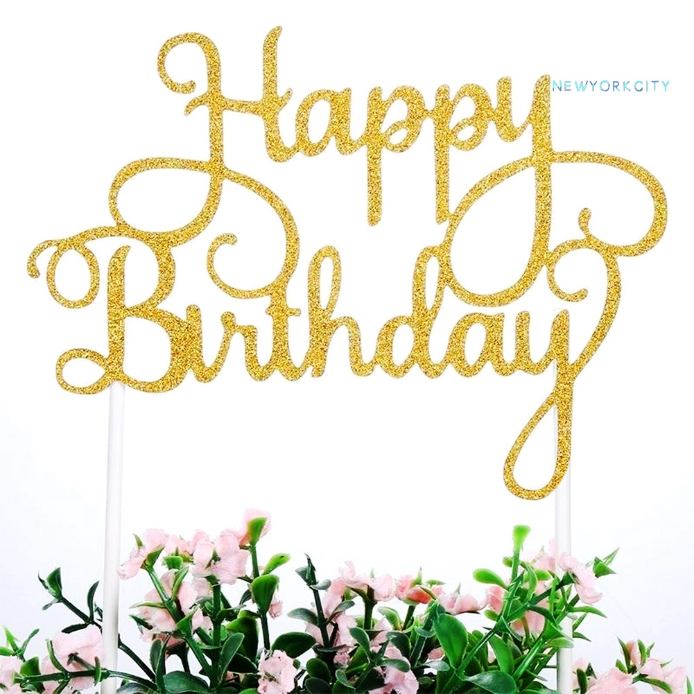 Que Cắm Trang Trí Bánh Sinh Nhật Chữ Happy Birthday Mới